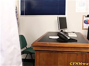 Cfnm female dominance Lissa enjoy gives physician a suck off